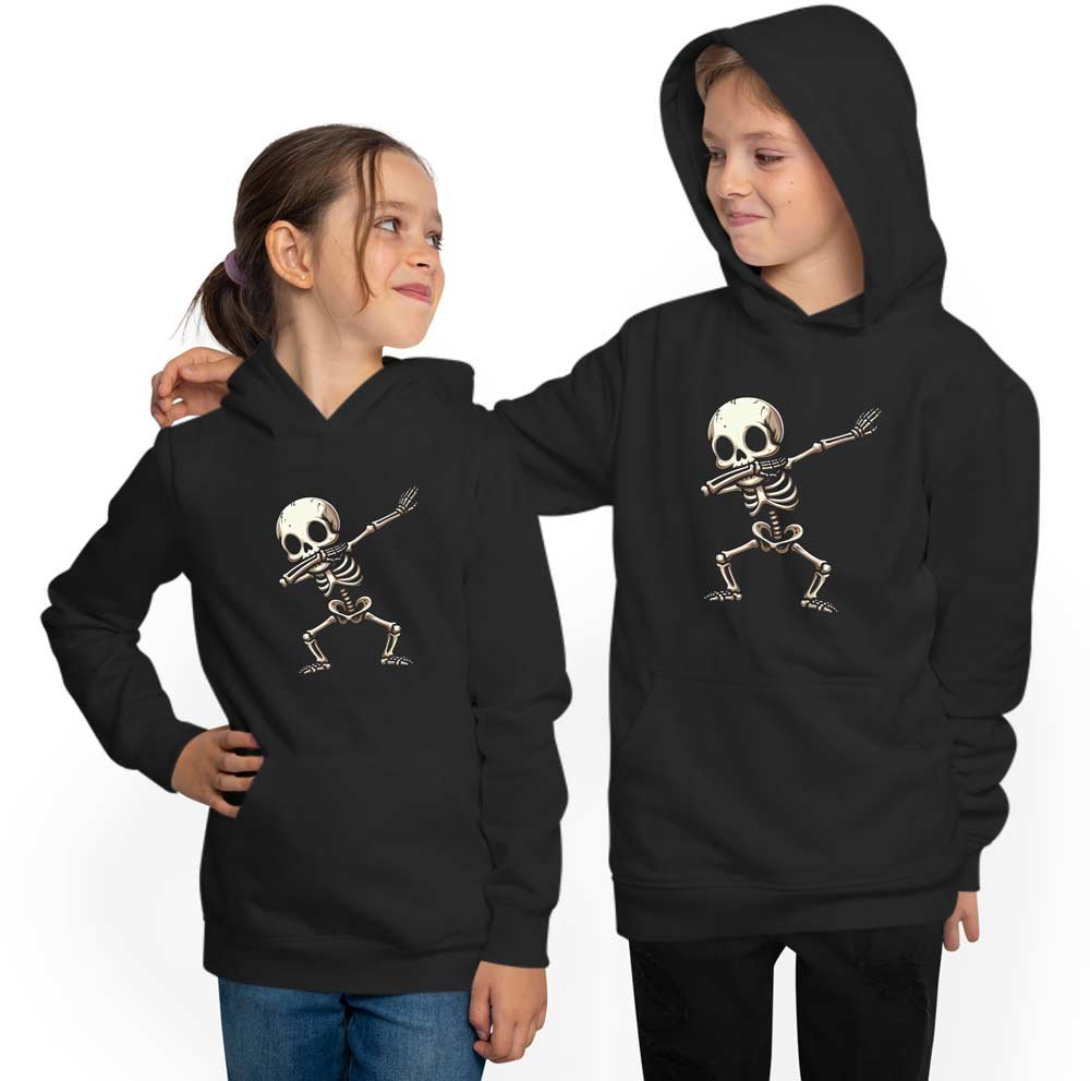 Halloween Hoodie mit Dab tanzendes Skelett i610